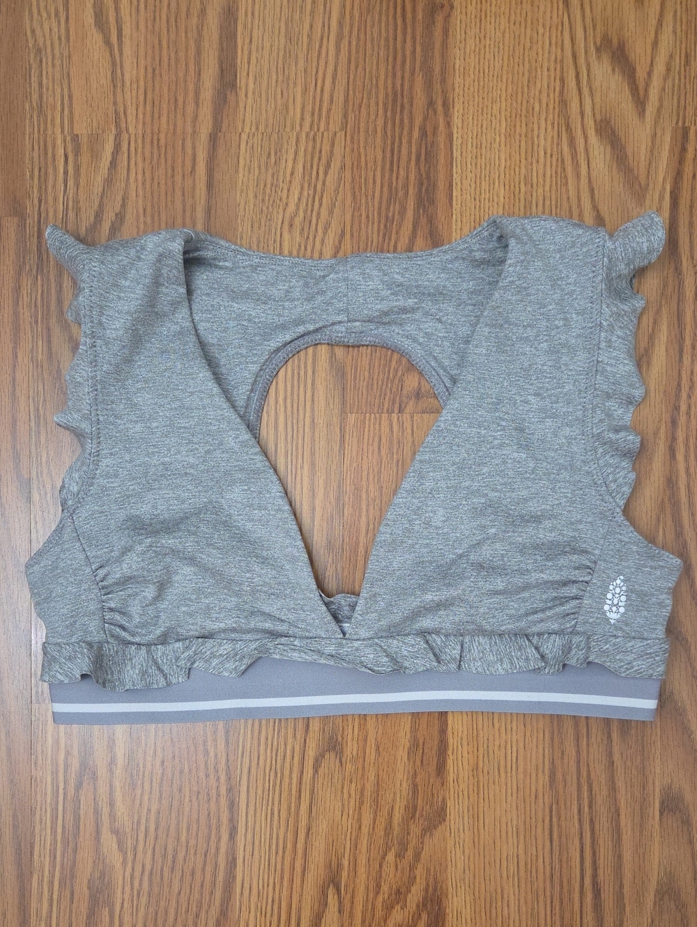 Free People Movement Sanctuary Yoga Sports Bra Heathered Grey/ Large